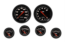 Load image into Gallery viewer, CLASSIC INSTRUMENTS VS251BBLF - Velocity Black 6 Gauge Set 2-5/8 Short Sweep image