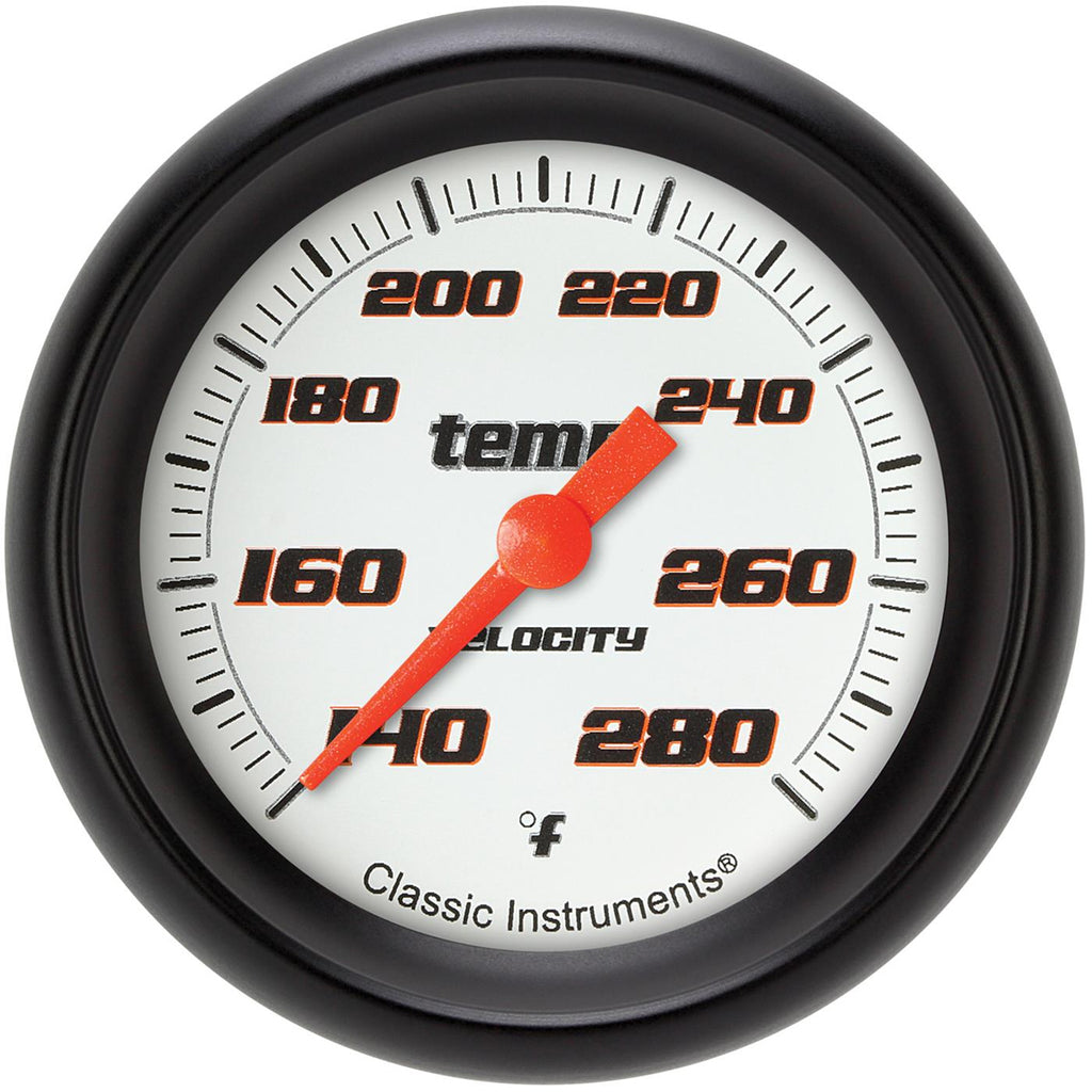 CLASSIC INSTRUMENTS VS326WBPF-12 - Velocity White Temperatu re Gauge 2-5/8 Full Swee image