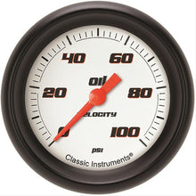 Load image into Gallery viewer, CLASSIC INSTRUMENTS VS381WBPF - Velocity White Oil Press ure 2-5/8 Full Sweep image