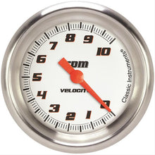 Load image into Gallery viewer, CLASSIC INSTRUMENTS VS383WAPF - Velocity White Tachomete r 2-5/8 Full Sweep image