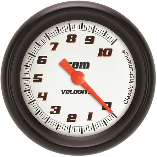 CLASSIC INSTRUMENTS VS383WBPF - Velocity White Tachomete r 2-5/8 Full Sweep image