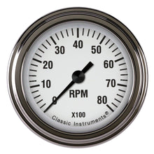 Load image into Gallery viewer, CLASSIC INSTRUMENTS WH183SLF - White Hot Tachometer 2-1/8 Full Sweep image