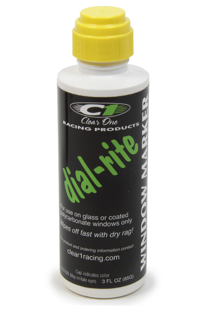 CLEAR ONE RACING PRODUCTS DRM2 - Dial-in Window Marker Yellow 3oz Dial-Rite image