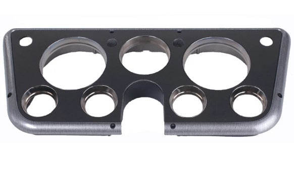 CLAYTON MACHINE WORKS 6772-B - Gauge Bezel 67-72 GM P/U Brushed With Gray image