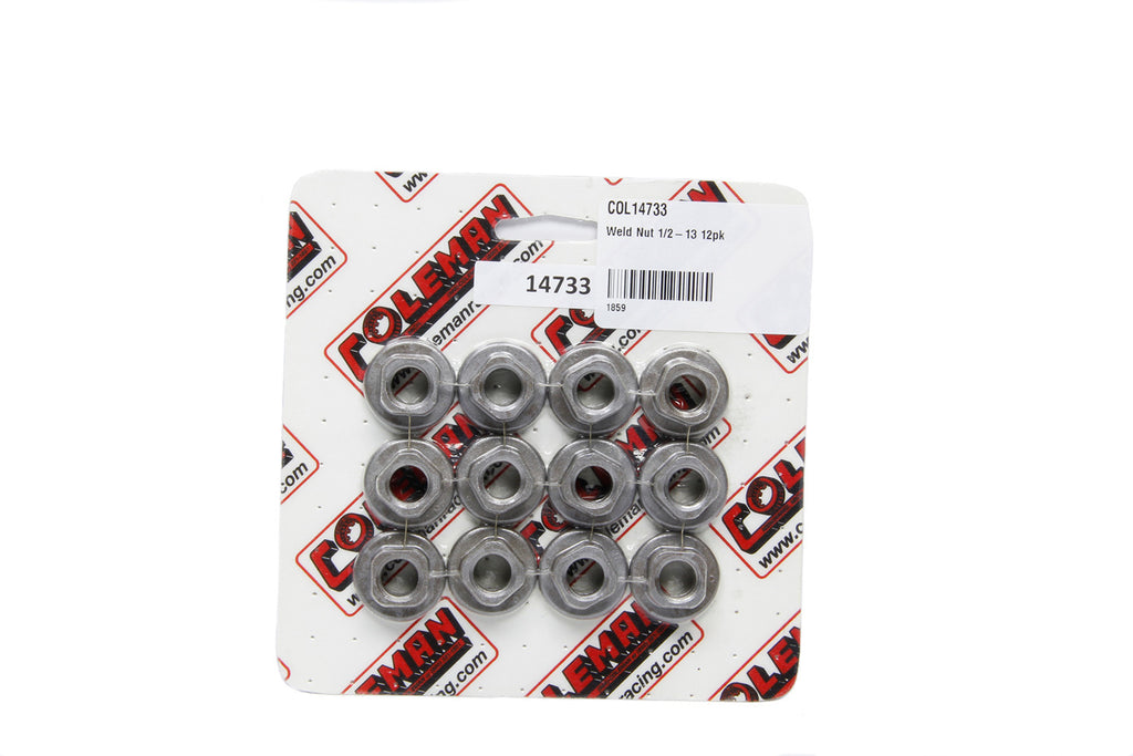 COLEMAN RACING PRODUCTS 14733 - Weld Nut 1/2-13 12pk  image