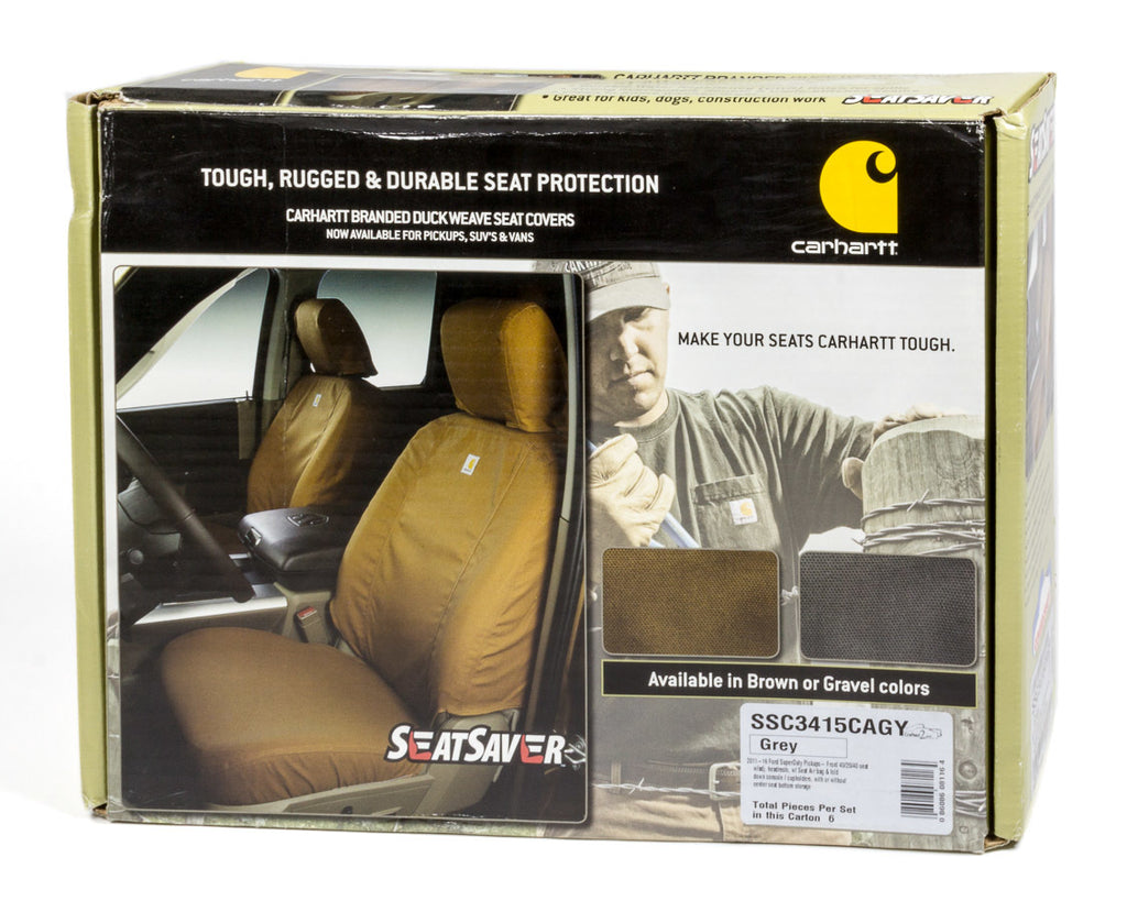 COVERCRAFT SSC3415CAGY - Carhartt Seat Saver Gray Front 11-16 Ford F250 image