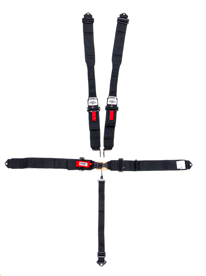 CROW SAFETY GEAR 11004B-DB - 5-Pt Harness Small Latch Blk Hans Bolt In Blk Har image