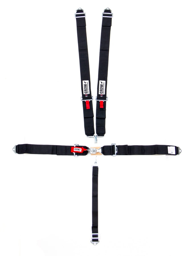 CROW SAFETY GEAR 11004 - 5-Pt Harness Small Latch Blk Bolt In Pull Down image