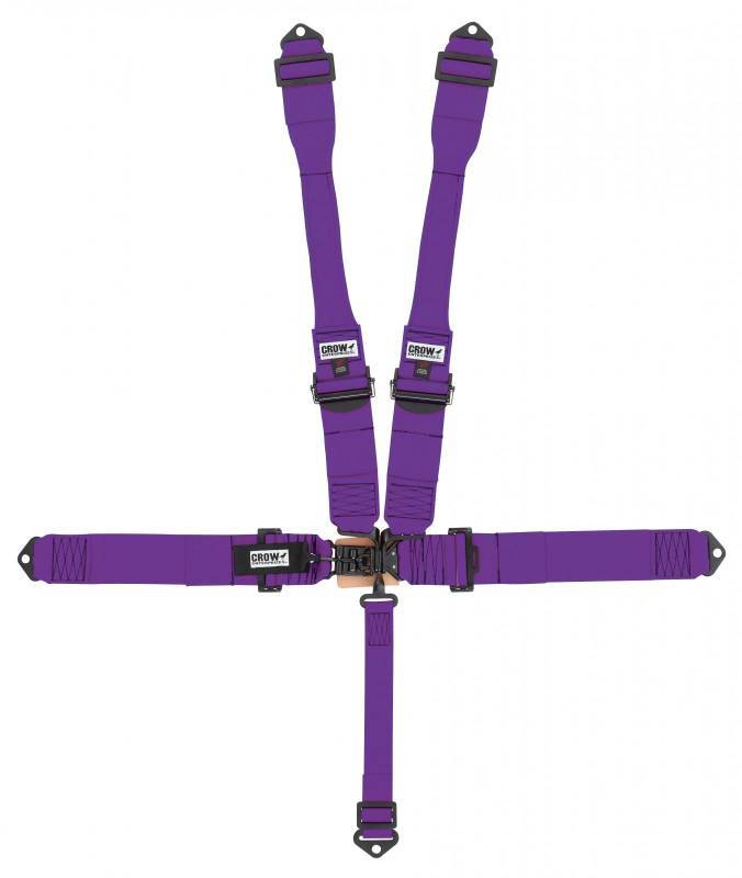 CROW SAFETY GEAR 11005PRB - 5-Way L&L 52in Lap Belt- Indiv DB Harness B/I  Bl image