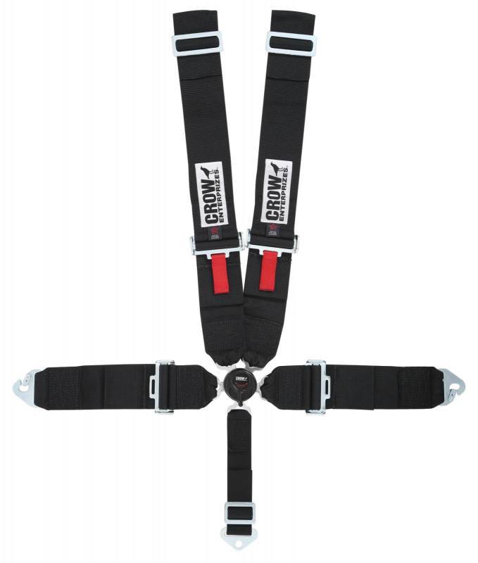 CROW SAFETY GEAR 11144 - Kam Lock Lap Belt 5-Way Black Floor Mount image