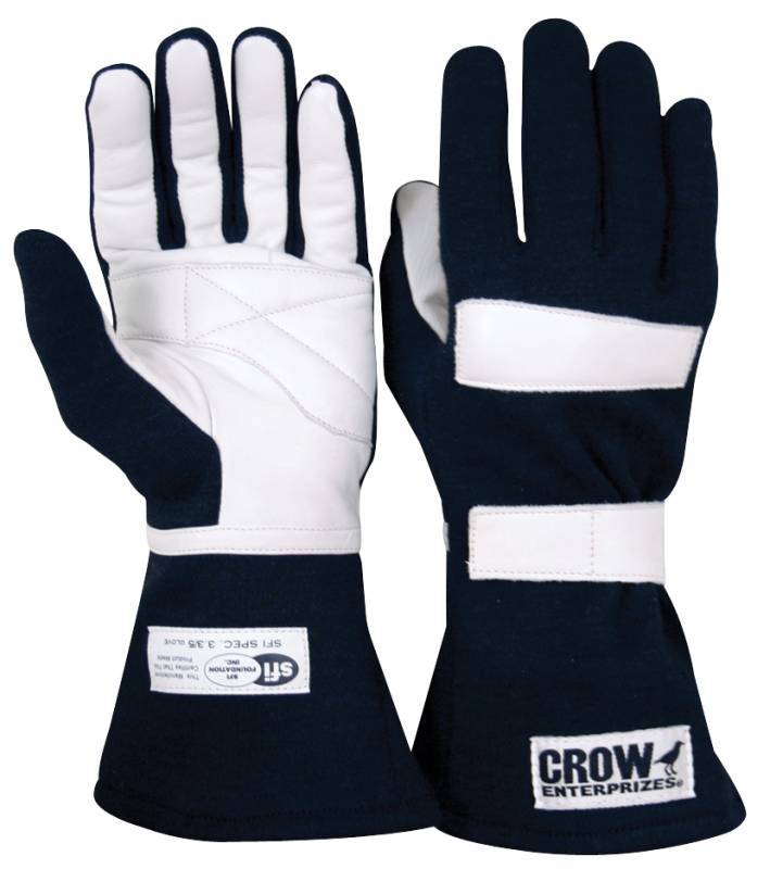 CROW SAFETY GEAR 11684 - Junior Driving Gloves Black Large SFI-3.3/5 image