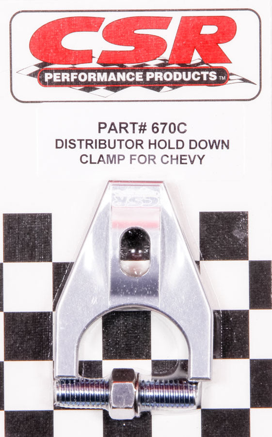 CSR PERFORMANCE 670C - Chevy Distributor Hold Down Clamp - Clear image