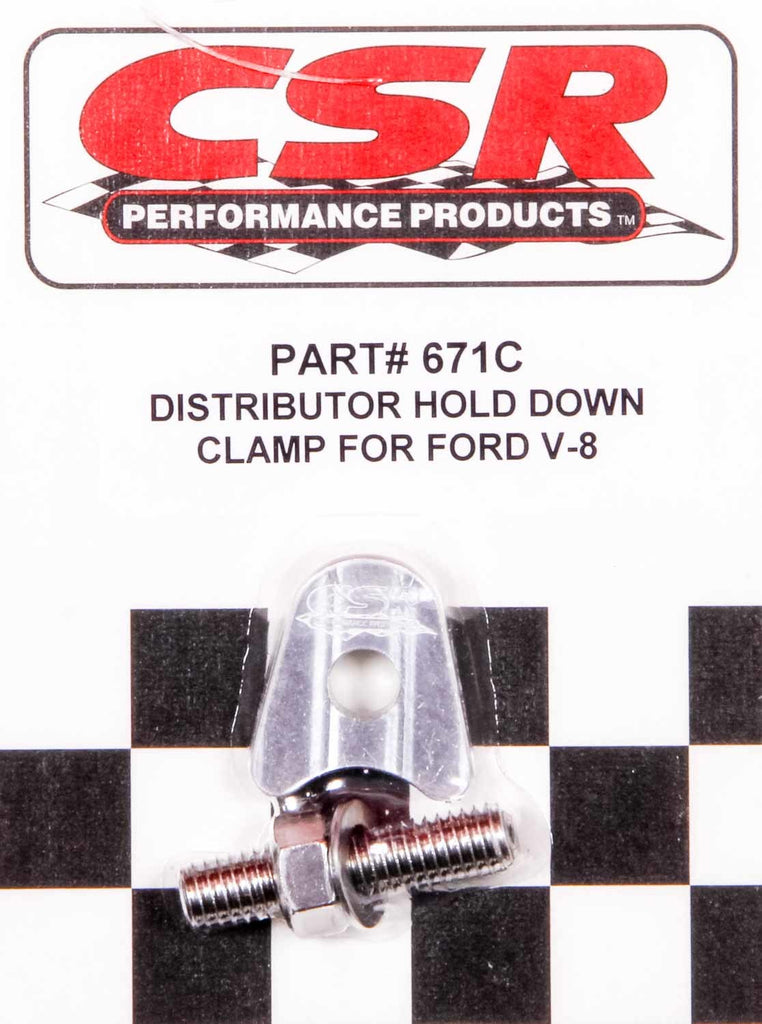 CSR PERFORMANCE 671C - Ford V8 Distributor Hold Down Clamp - Clear image
