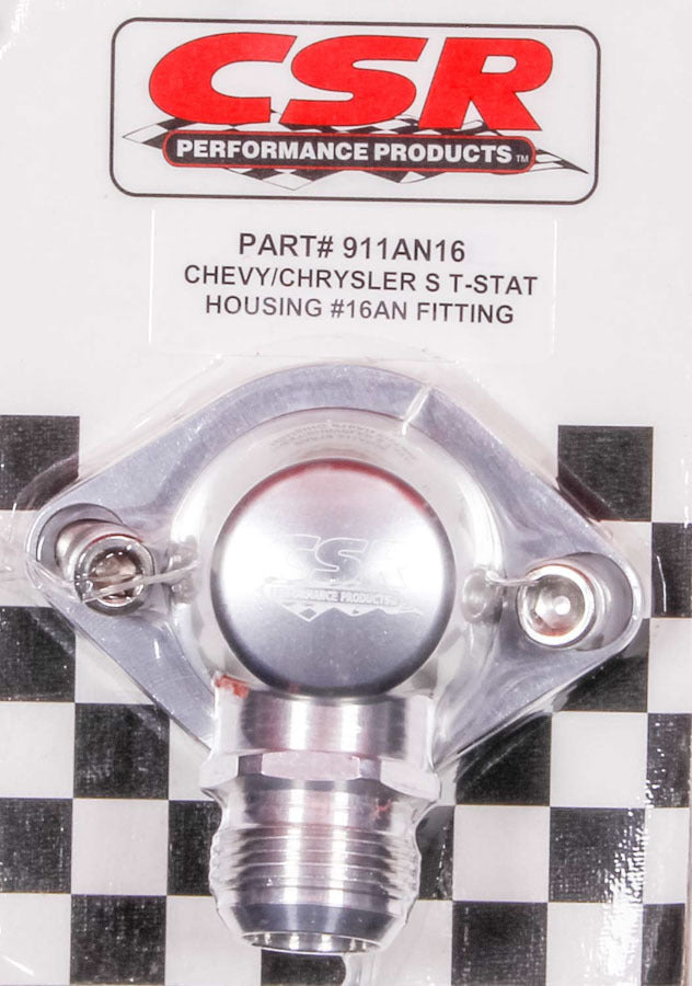 CSR PERFORMANCE 911AN16C - Chevy Swivel Thermostat Housing - Clear image