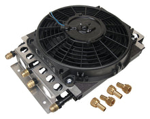 Load image into Gallery viewer, DERALE 15200 - Dual Circuit Oil Cooler w/Fan 8an 8 &amp; 8 Pass image