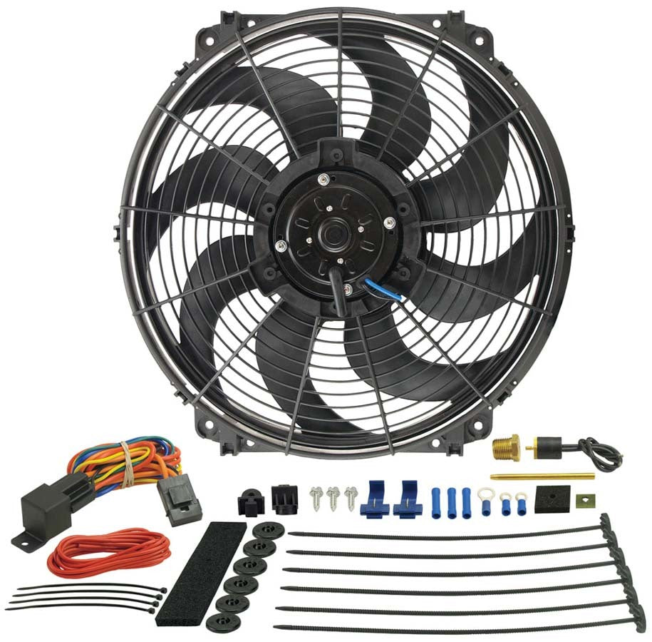 DERALE 16016 - 16in Tornado Fan and Thermostat Kit image