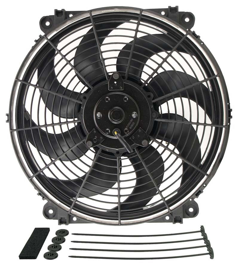 DERALE 16624 - 14in Tornado Electric Fan w/Standard Mount Kit image