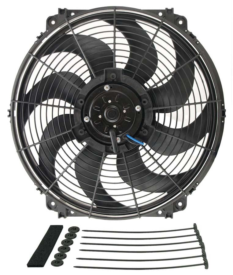 DERALE 16626 - 16in Tornado Electric Fan w/Standard Mount Kit image