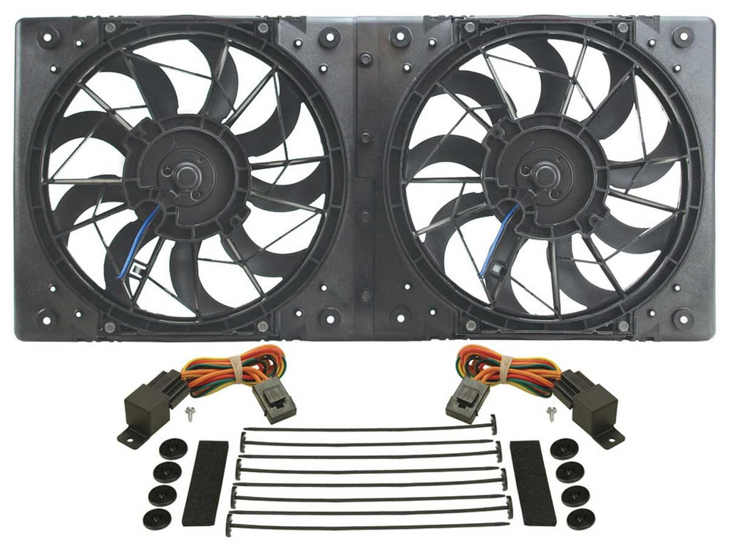 DERALE 16812 - 10in Dual High Output RAD Fans Puller image