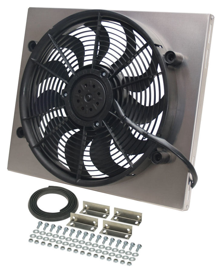 DERALE 16821 - RAD Fan w/Alum Shroud Assembly image