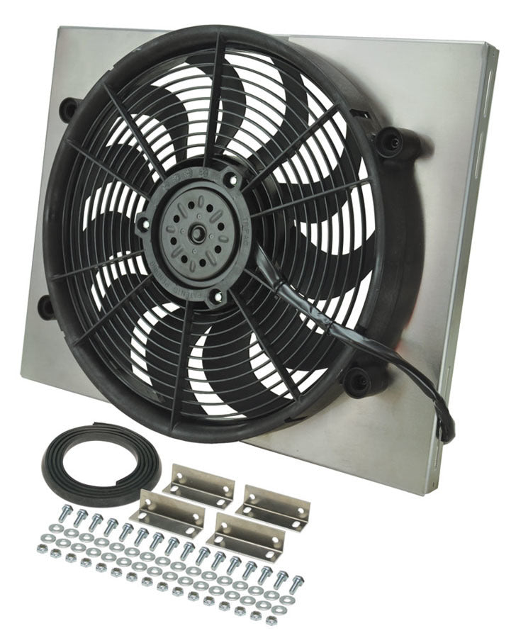 DERALE 16823 - RAD Fan w/Alum Shroud Assembly image