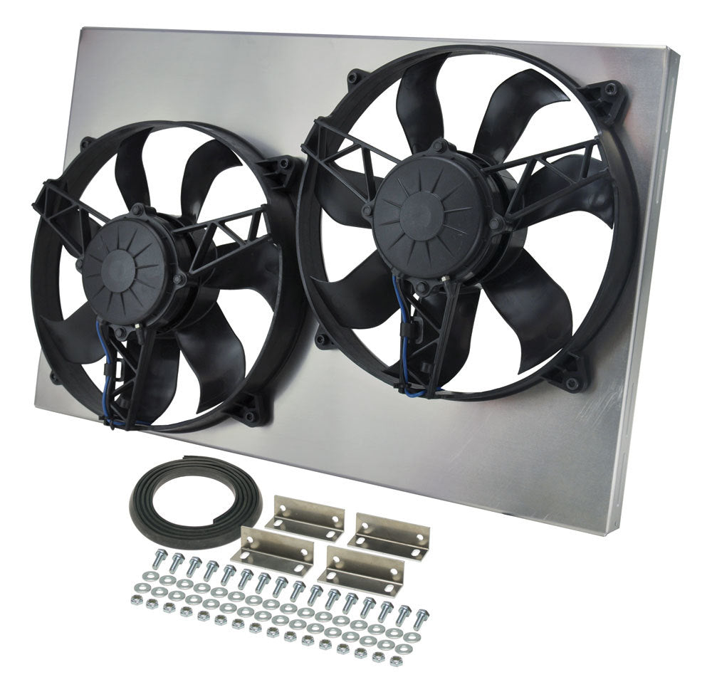 DERALE 16831 - Dual RAD Fan w/Alum Shroud Assembly image