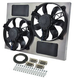 DERALE 16833 - Dual RAD Fan w/Alum Shroud Assembly image