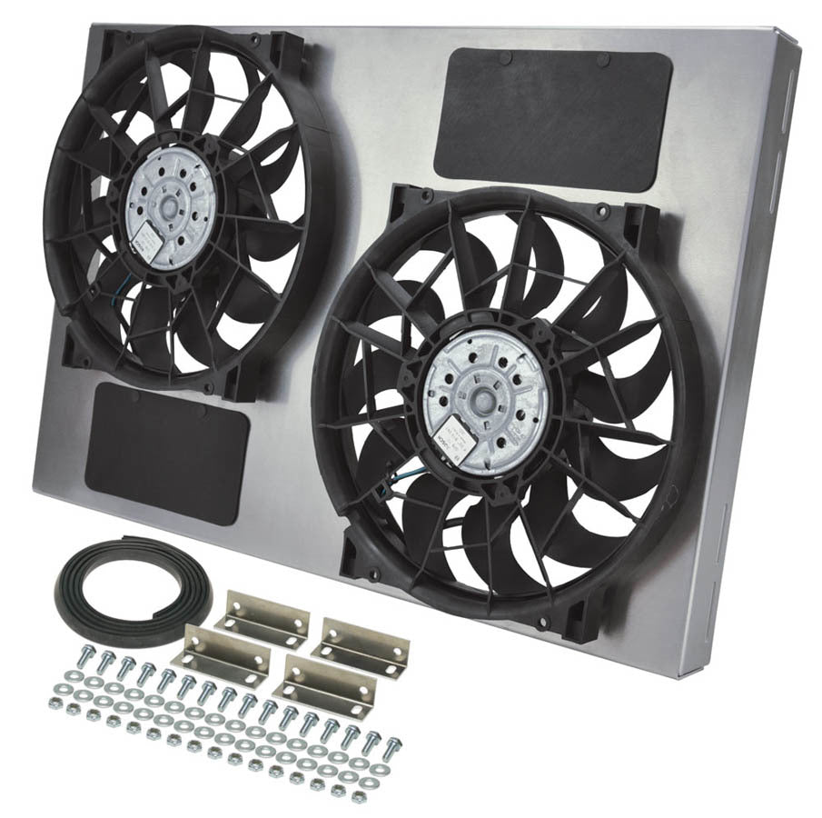 DERALE 16837 - Dual RAD Fan w/Alum Shroud Assembly image