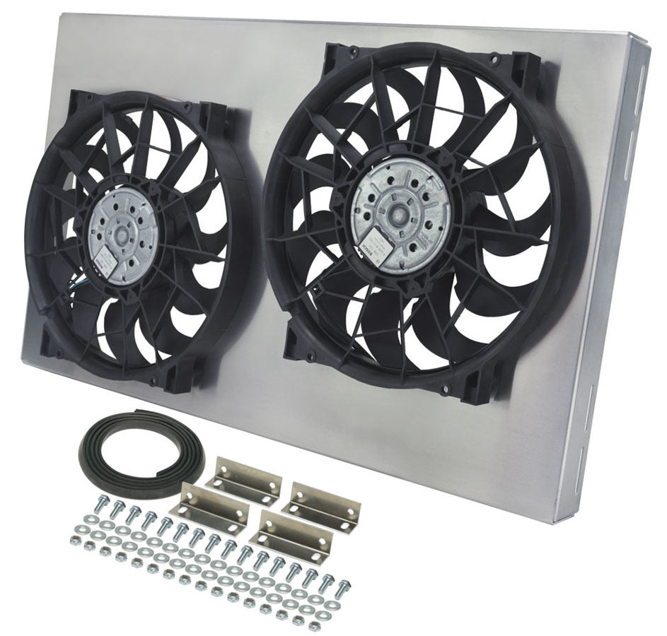 DERALE 16838 - Dual RAD Fan w/Alum Shroud Assembly image