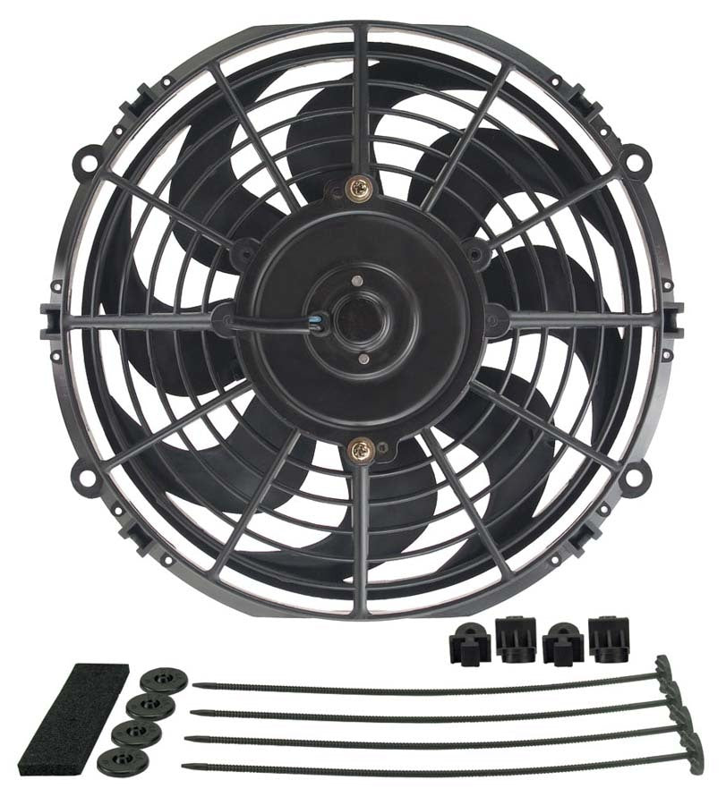 DERALE 18910 - 10in Dyno-Cool Curved Blade Electric Fan image