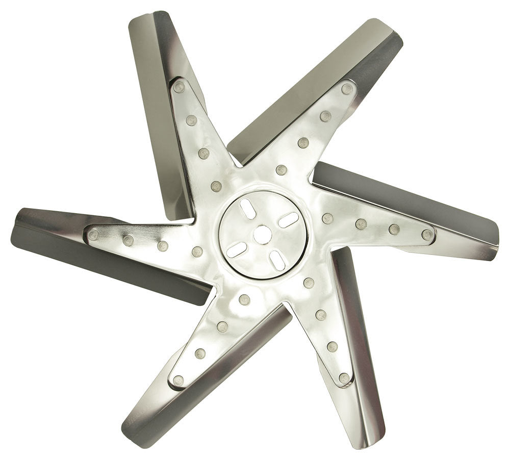 DERALE 19717 - 17in Stainless Steel Flex Fan (Chrm Hub) image