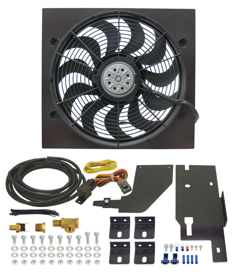 DERALE 20161 - 86-06 Wrangler Electric Fan Kit image