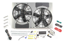 Load image into Gallery viewer, DERALE 66831 - PWM Dual RAD Fan/ Aluminum Shroud Assembly image