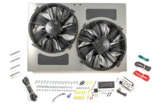 Load image into Gallery viewer, DERALE 66842 - PWM Dual RAD Fan/ Aluminum Shroud Assembly image