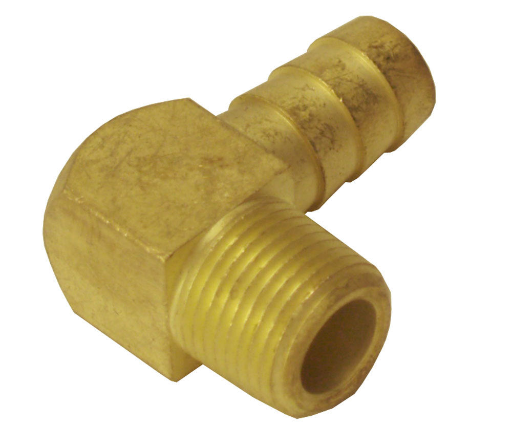 DERALE 98244 - 1/2in NPT M x 1/2in Bar b 90 Degree Hose Fitting image