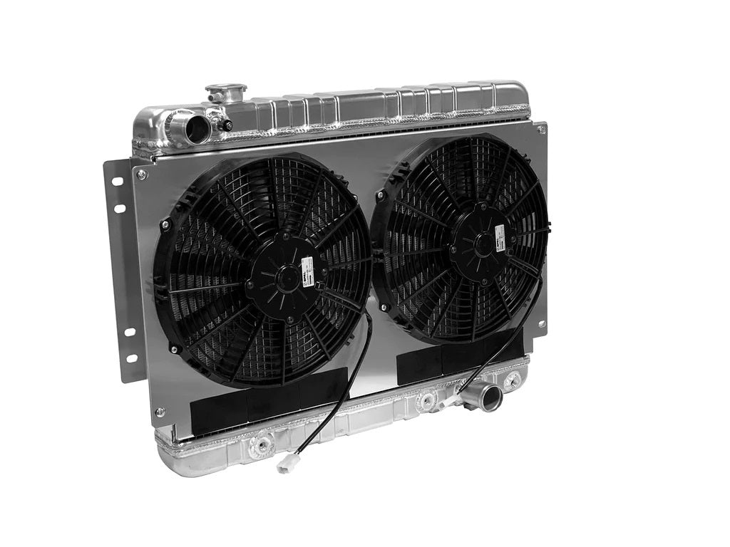 DEWITTS RADIATOR 32-4139002A - Radiator w/Fans Chevelle 66-67 Auto Trans Raw image