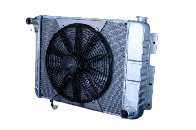 DEWITTS RADIATOR 32-4139004M - Radiator w/Fans Camaro 67-69 SBC Man Trans Raw image