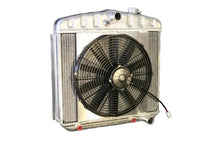 Load image into Gallery viewer, DEWITTS RADIATOR 32-4139013A - Radiator w/Fans 55-57 Chevy Auto Trans Raw image