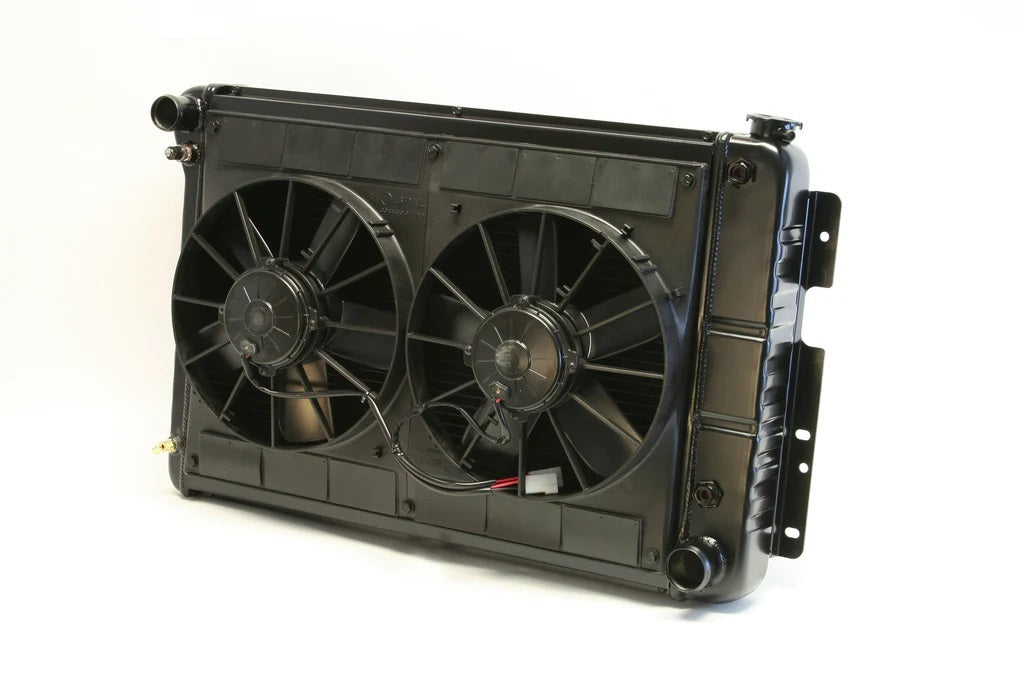 DEWITTS RADIATOR 32-4239022M - Radiator w/Fans Camaro 67-69 BBC Man Trans Blk image