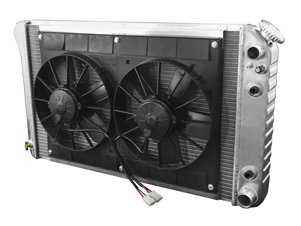 DEWITTS RADIATOR 32-6139005A - Radiator w/Fans Camaro 70-81 LS Auto Trans Raw image