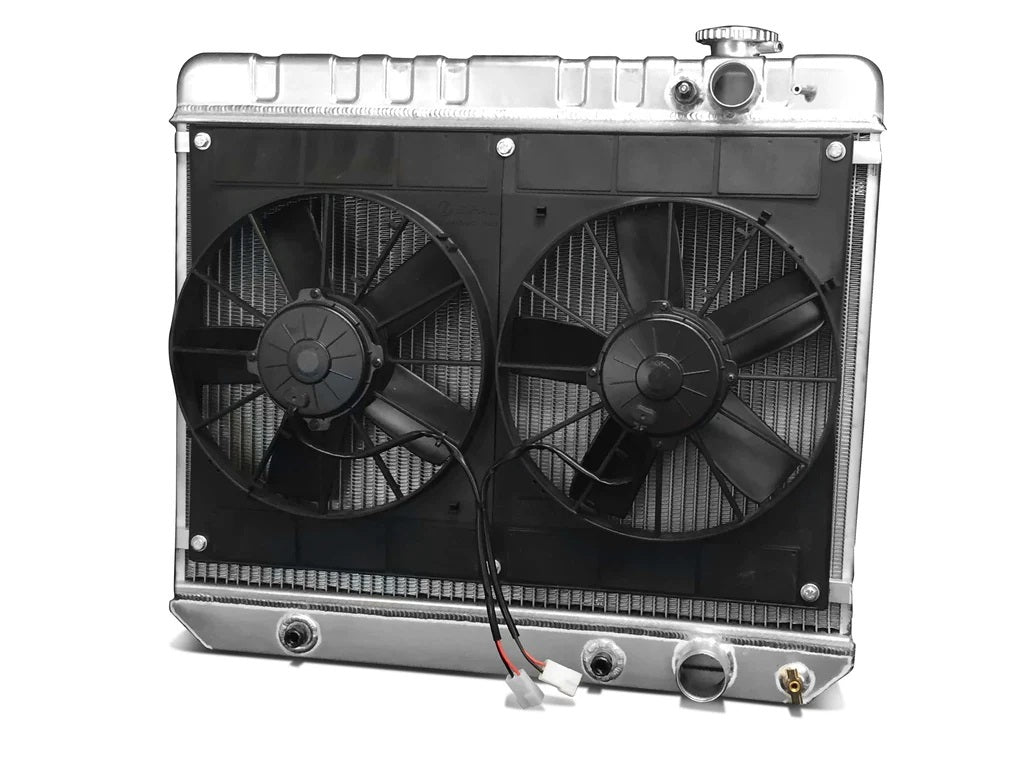 DEWITTS RADIATOR 32-6139017A - Radiator w/Fans C-10 Trk LS 63-66 Auto Trans Raw image