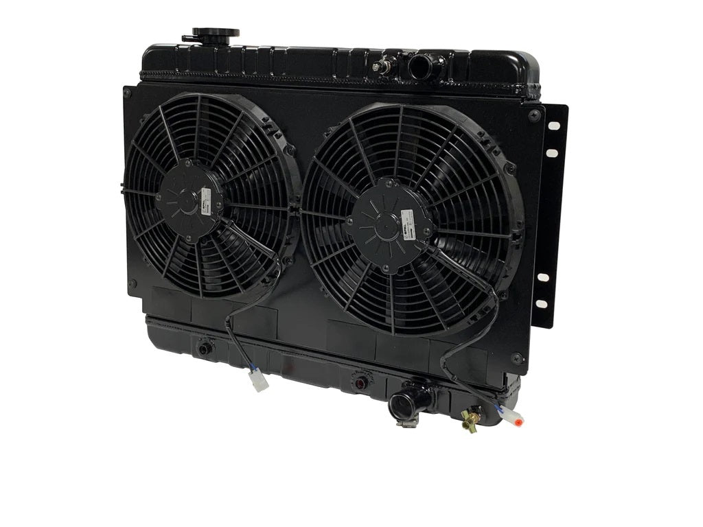 DEWITTS RADIATOR 32-6239002A - Radiator w/fans Chevelle 64-67 LS Man Trans Blk image