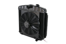 Load image into Gallery viewer, DEWITTS RADIATOR 32-6239013A - Radiator w/Fans 55-57 Chevy LS Auto Trans Blk image