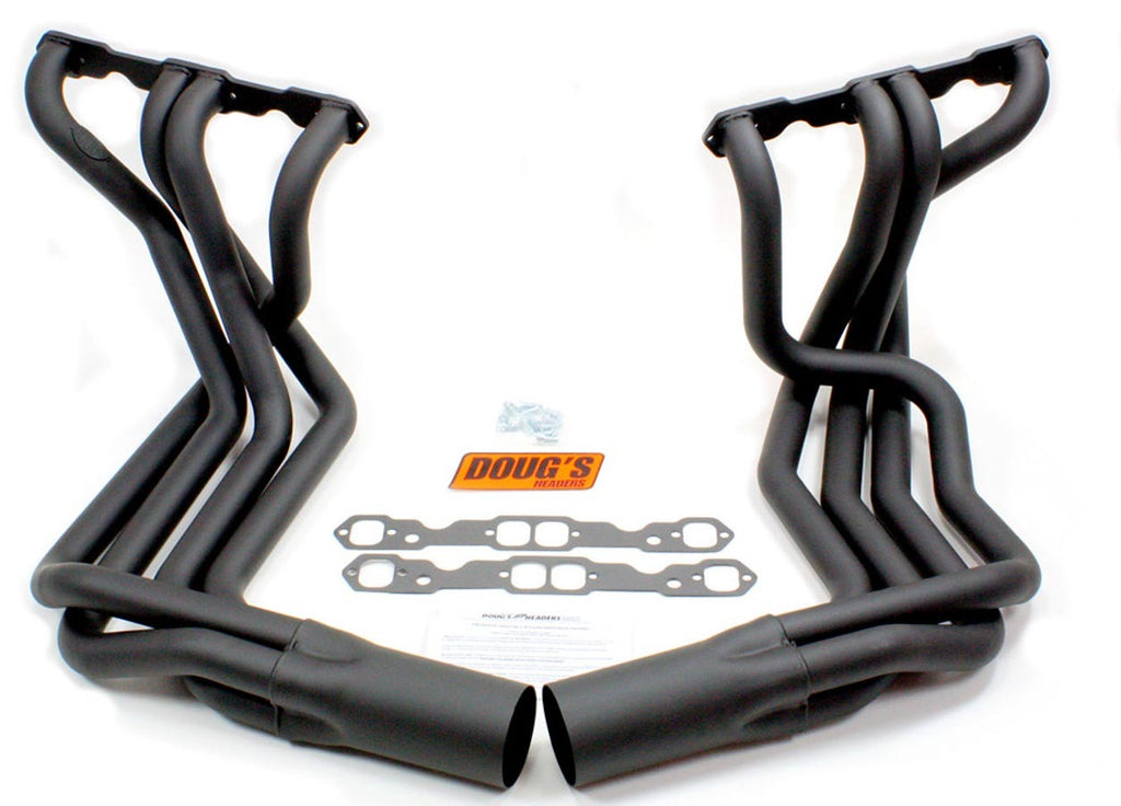 DOUGS HEADERS D380-B - SBC Side Mount Headers - Black - 63-82 Vette image