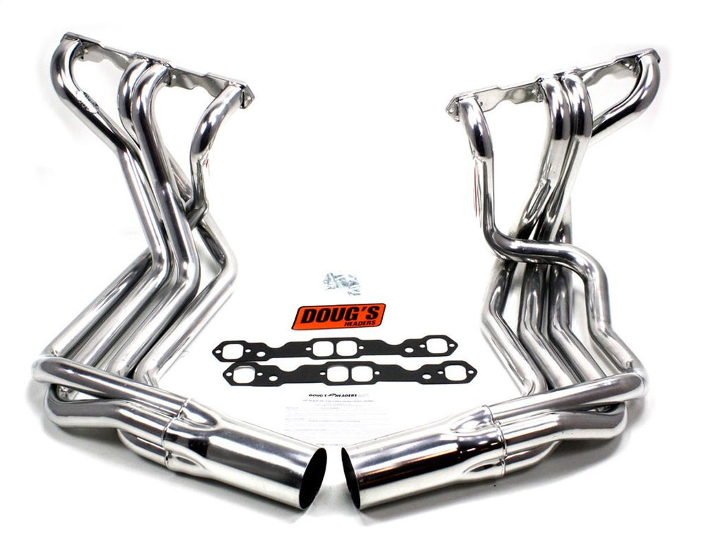 DOUGS HEADERS D380 - SBC Side Mount Headers - Silver - 63-82 Vette image