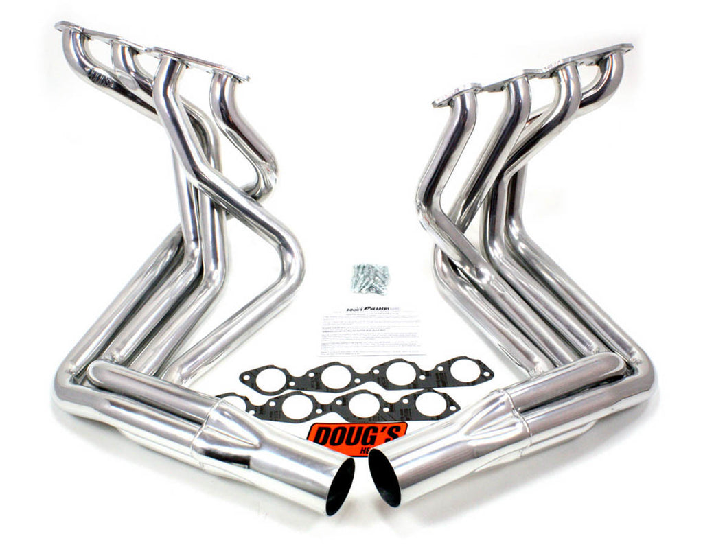 DOUGS HEADERS D381 - BBC Side Mount Headers - Silver - 63-82 Vette image