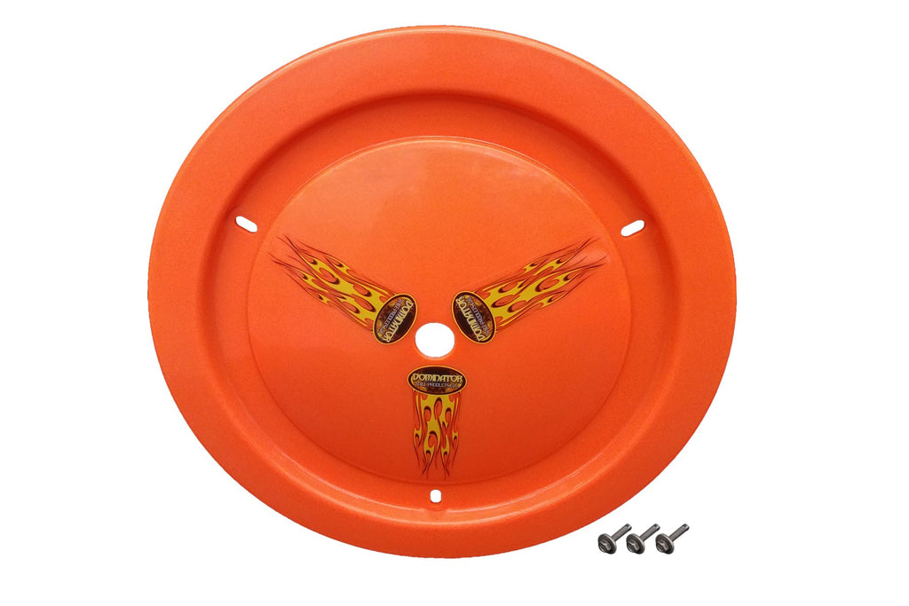 DOMINATOR RACE PRODUCTS 1006-B-FOR - Wheel Cover Bolt-On Fluo Orange Real Style image