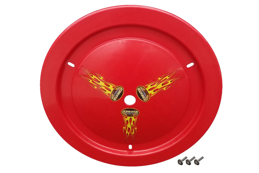 DOMINATOR RACE PRODUCTS 1006-B-RD - Wheel Cover Bolt-On Red Real Style image