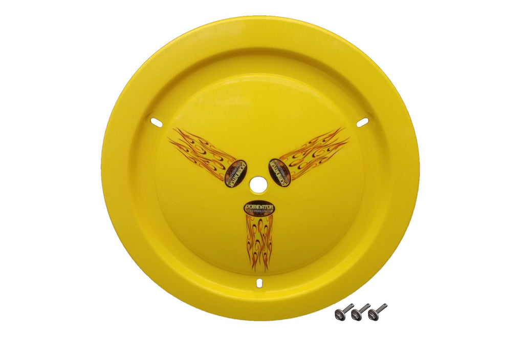 DOMINATOR RACE PRODUCTS 1006-B-YE - Wheel Cover Bolt-On Yellow Real Style image