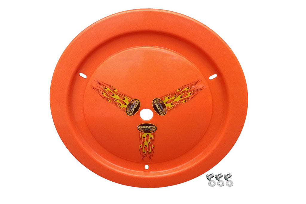 DOMINATOR RACE PRODUCTS 1006-D-FOR - Wheel Cover Dzus-On Fluo Orange Real Style image